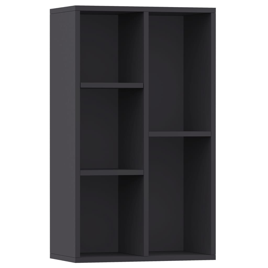 vidaXL Book Cabinet/Sideboard Grey 50x25x80 cm Engineered Wood