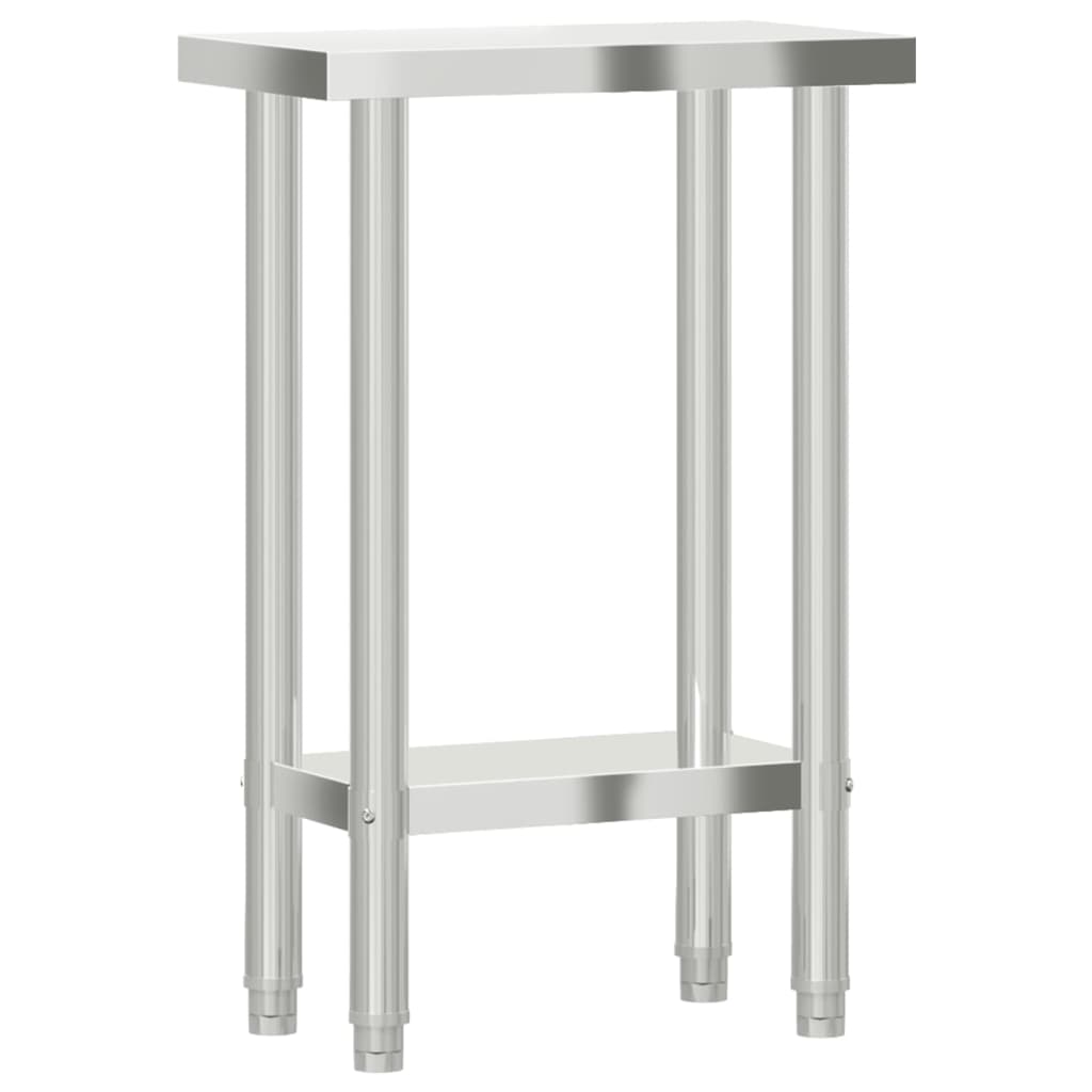 vidaXL Kitchen Work Table 55x30x85 cm Stainless Steel