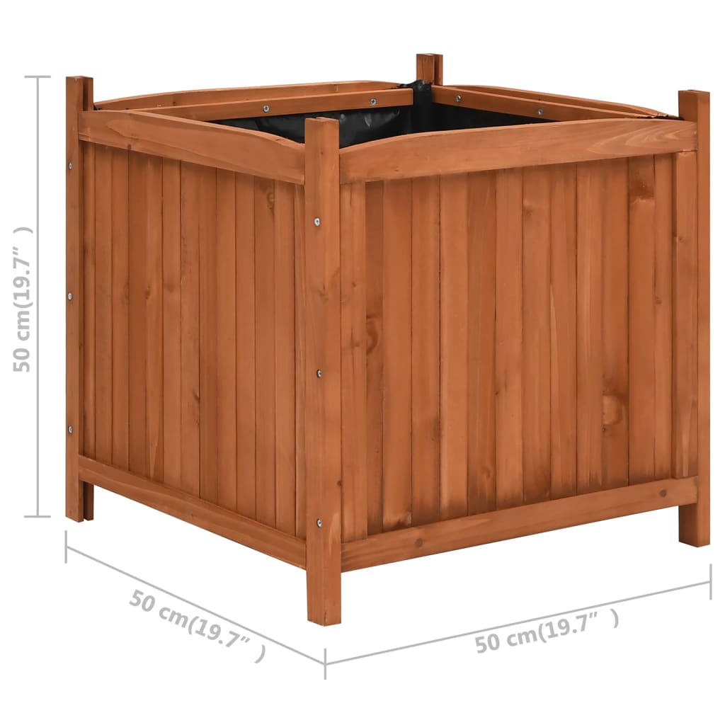 vidaXL Raised Beds 2 pcs 50x50x50 cm Firwood vidaXL.ie