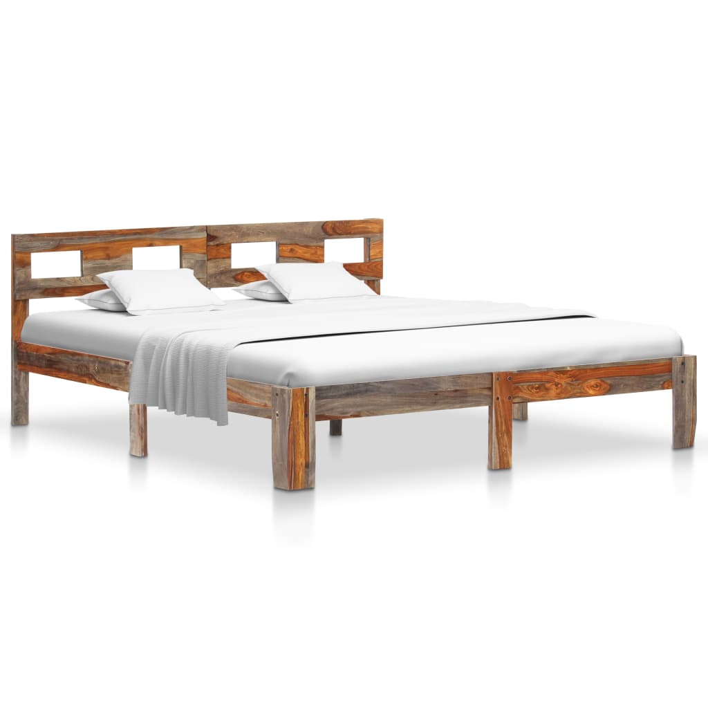 vidaXL Bed Frame Solid Sheesham Wood 140x200 cm
