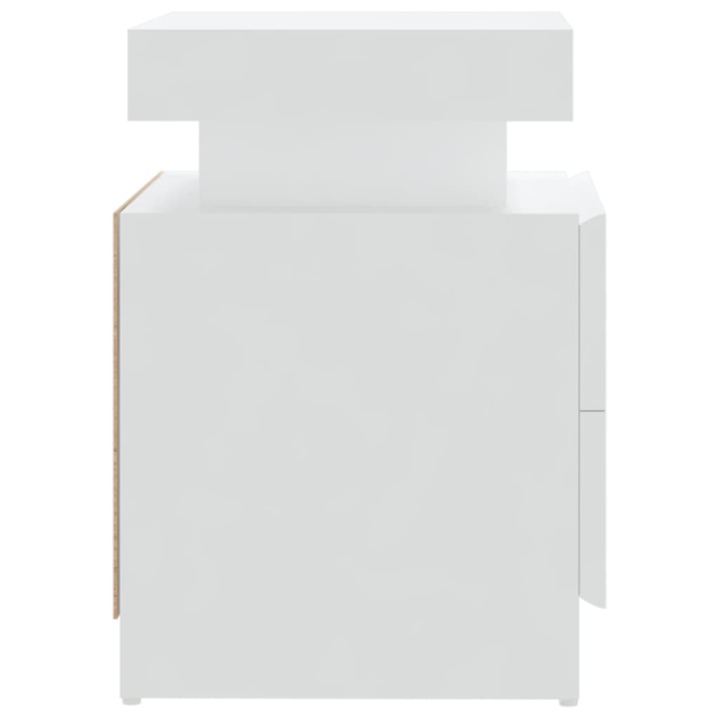 vidaXL Bedside Cabinet White 45x35x52 cm Chipboard