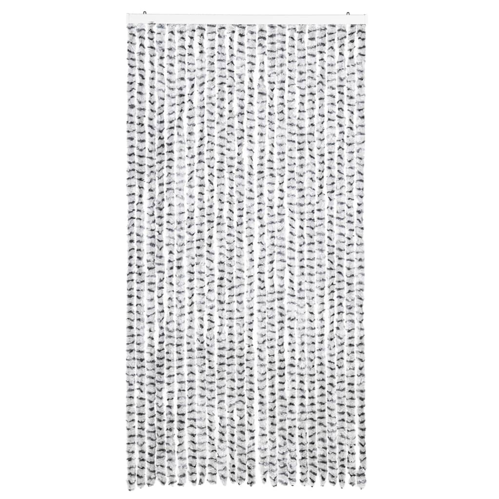vidaXL Insect Curtain Light and Dark Grey 100x220 cm Chenille