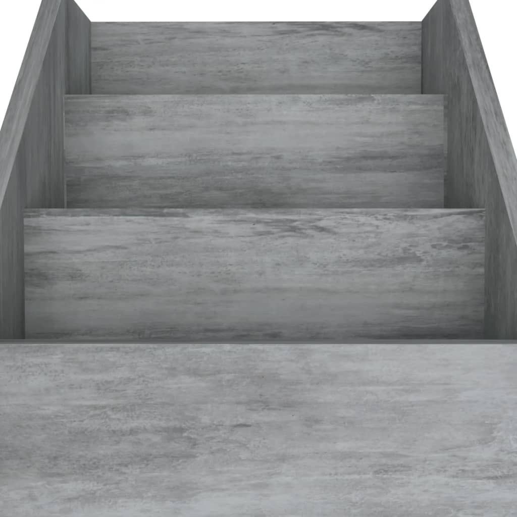 vidaXL Children Magazine Rack Concrete Grey 71x30x78.5 cm Engineered Wood