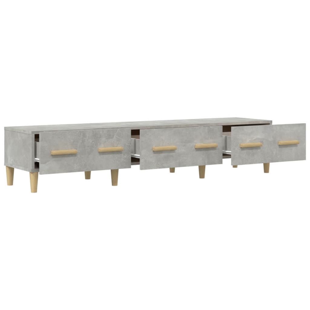 vidaXL TV Cabinet Concrete Grey 150x34.5x30 cm Engineered Wood