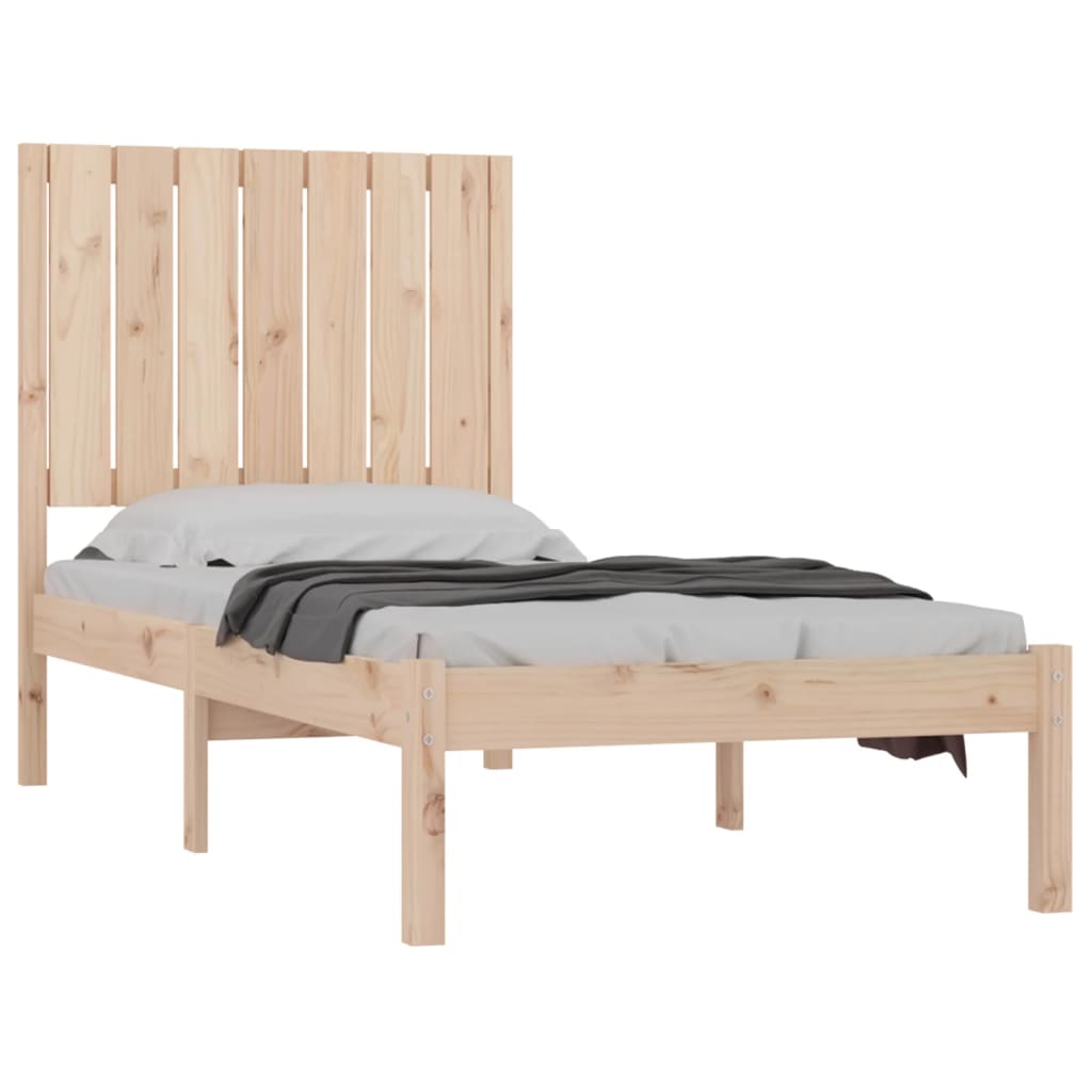 vidaXL Bed Frame Solid Wood 75x190 cm Small Single