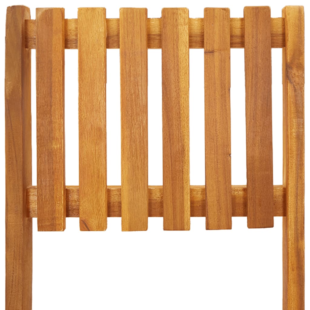 vidaXL Folding Outdoor Bar Stools 2 pcs Solid Wood Acacia