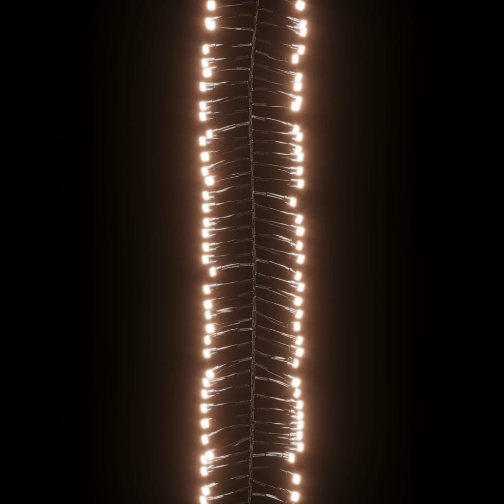 vidaXL LED Cluster String with 3000 LEDs Warm White 23 m PVC