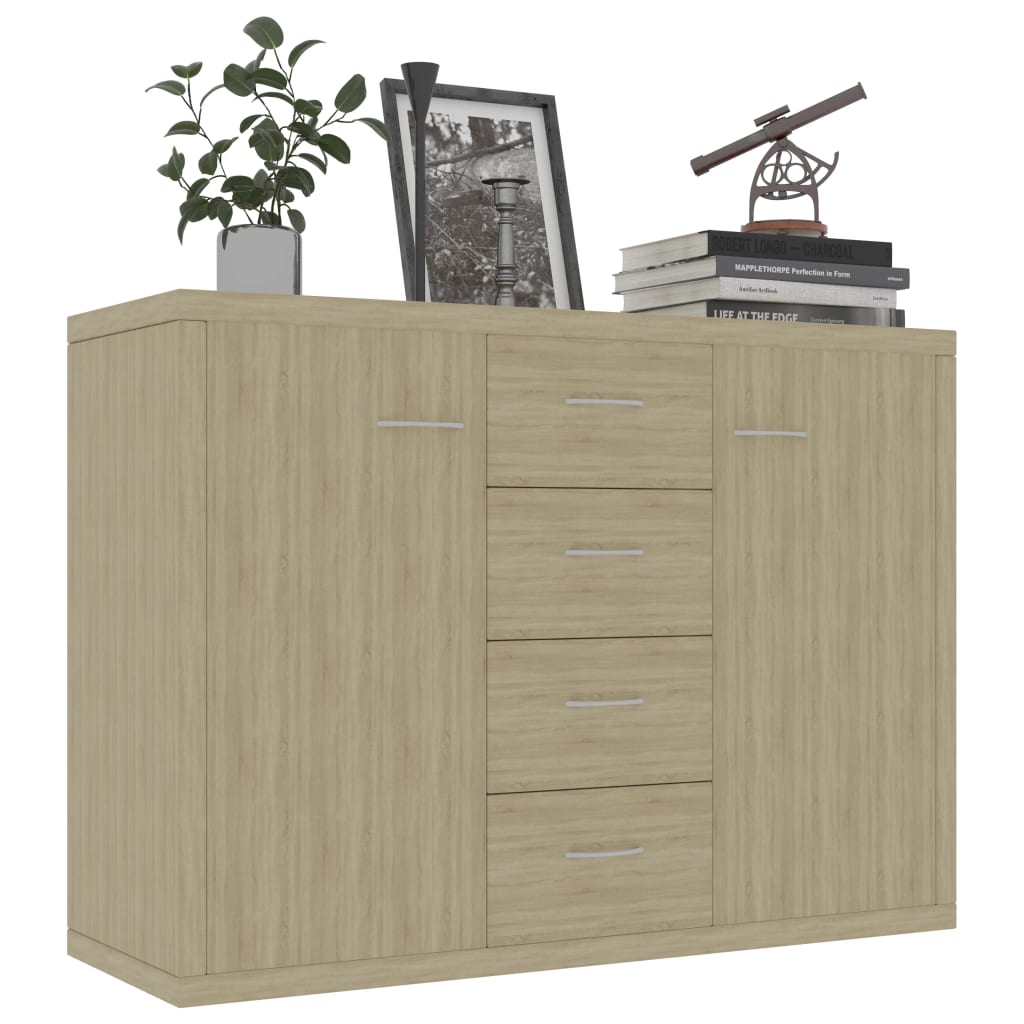vidaXL Sideboard Sonoma Oak 88x30x65 cm Engineered Wood