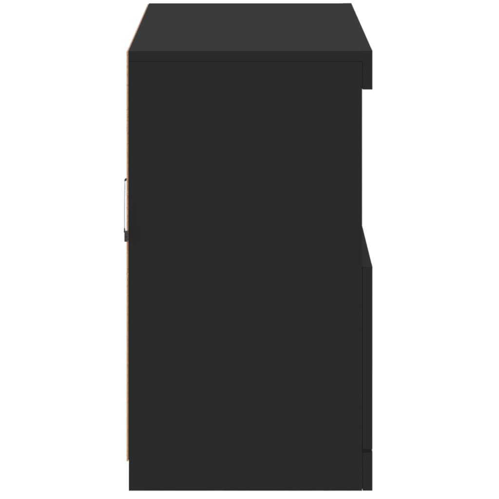 vidaXL Sideboard with LED Lights Black 81x37x67 cm