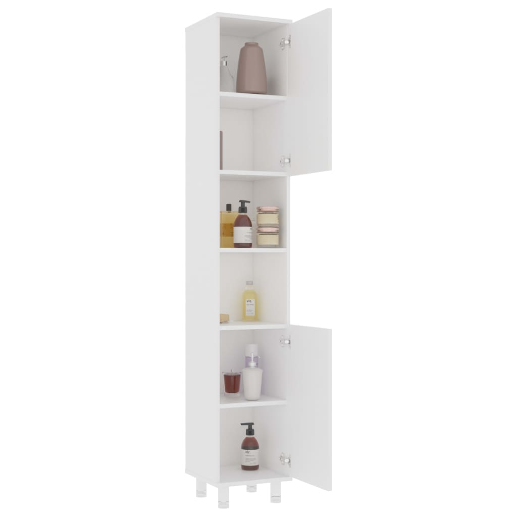 vidaXL Bathroom Cabinet White 30x30x179 cm Engineered Wood | vidaXL.ie