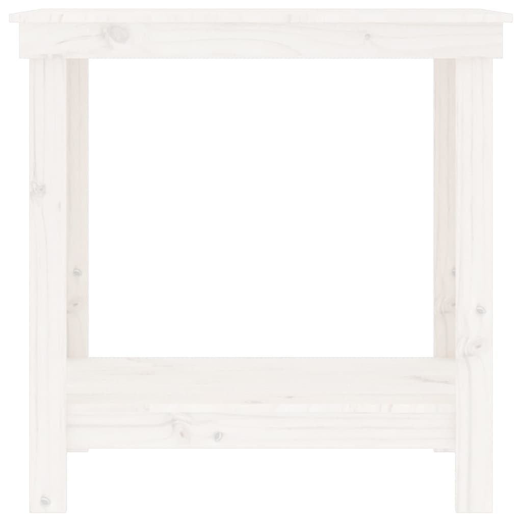 vidaXL Work Bench White 80x50x80 cm Solid Wood Pine