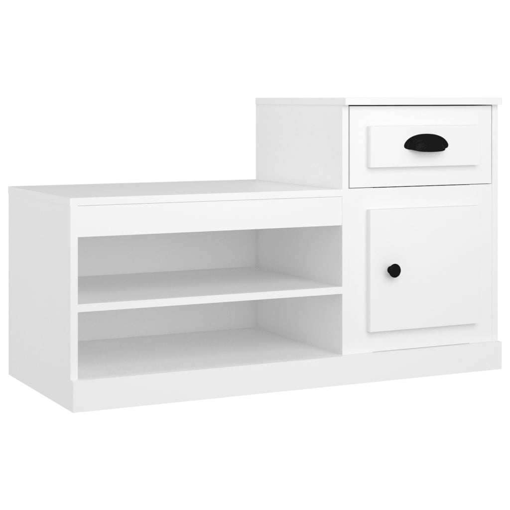 vidaXL Shoe Cabinet White 100x42x60 cm Engineered Wood