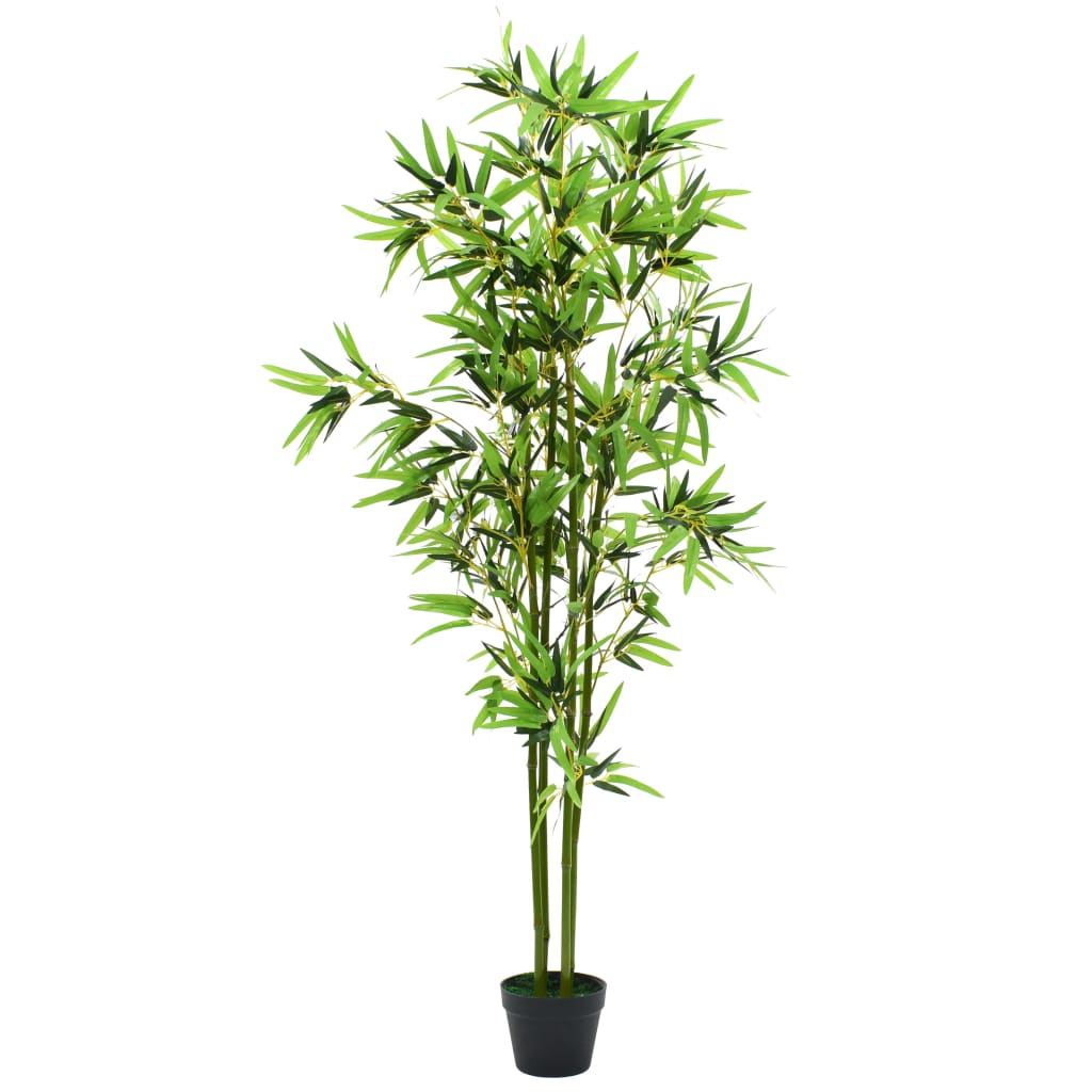 vidaXL Artificial Bamboo Plant with Pot 175 cm Green