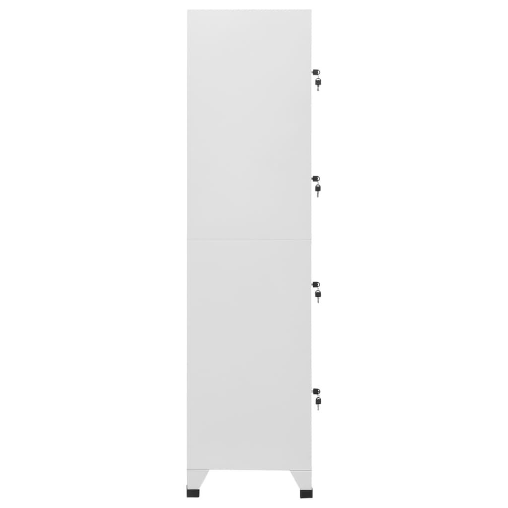 vidaXL Locker Cabinet with 4 Compartments 38x45x180 cm