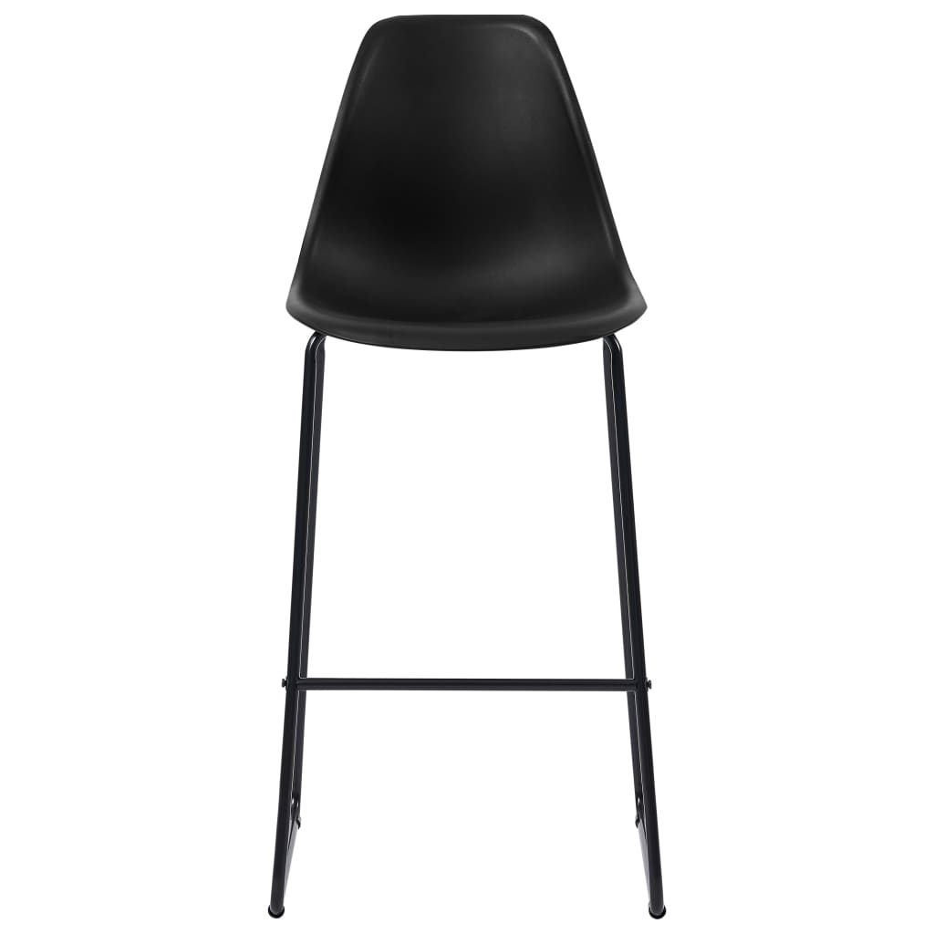 vidaXL Bar Chairs 4 pcs Black Plastic