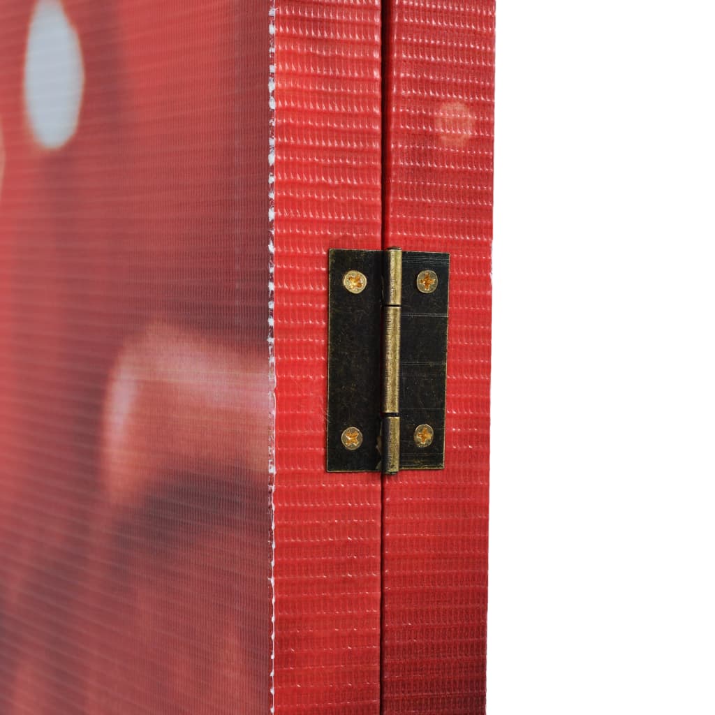 vidaXL Folding Room Divider 228x170 cm Rose Red