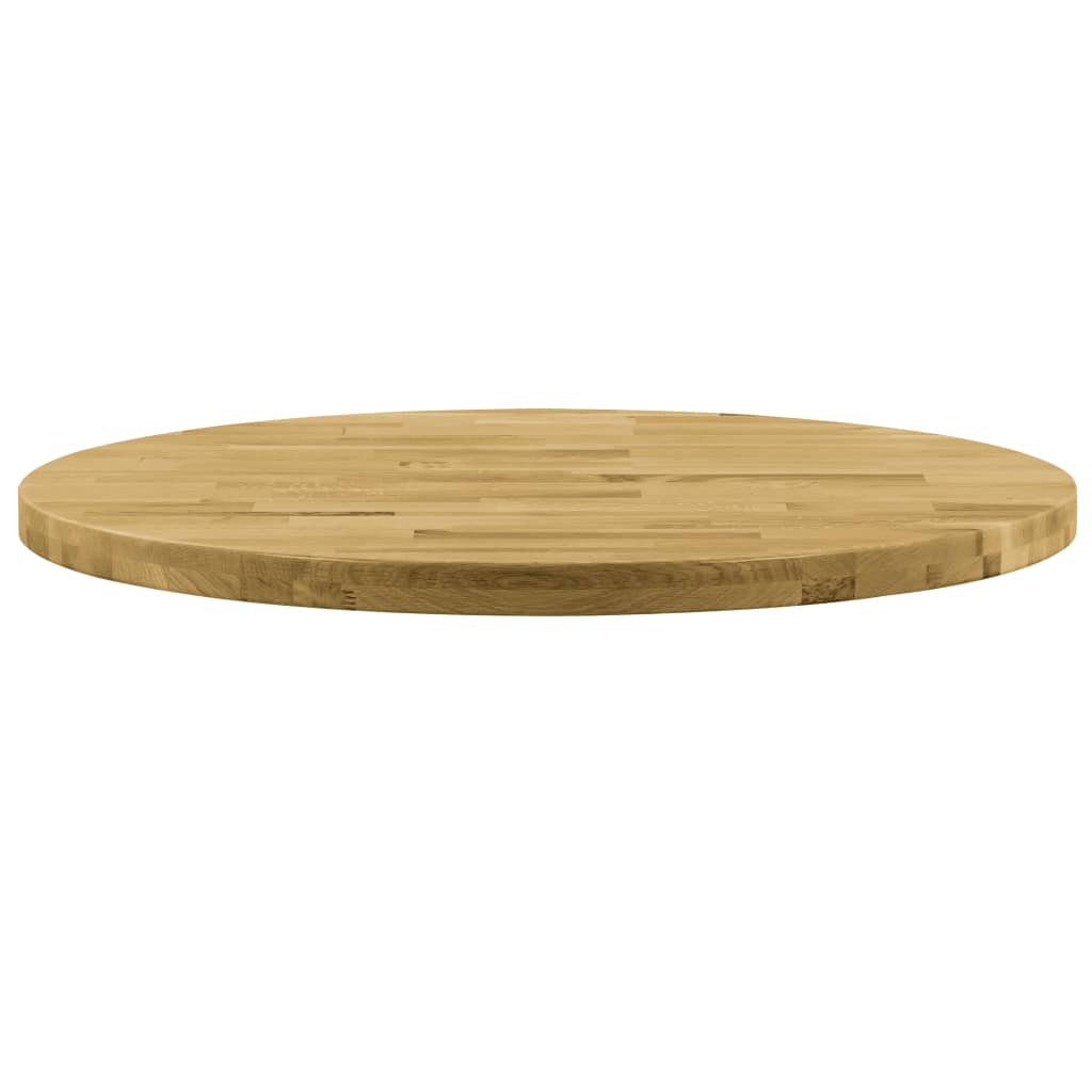 vidaXL Table Top Solid Oak Wood Round 44 mm 700 mm