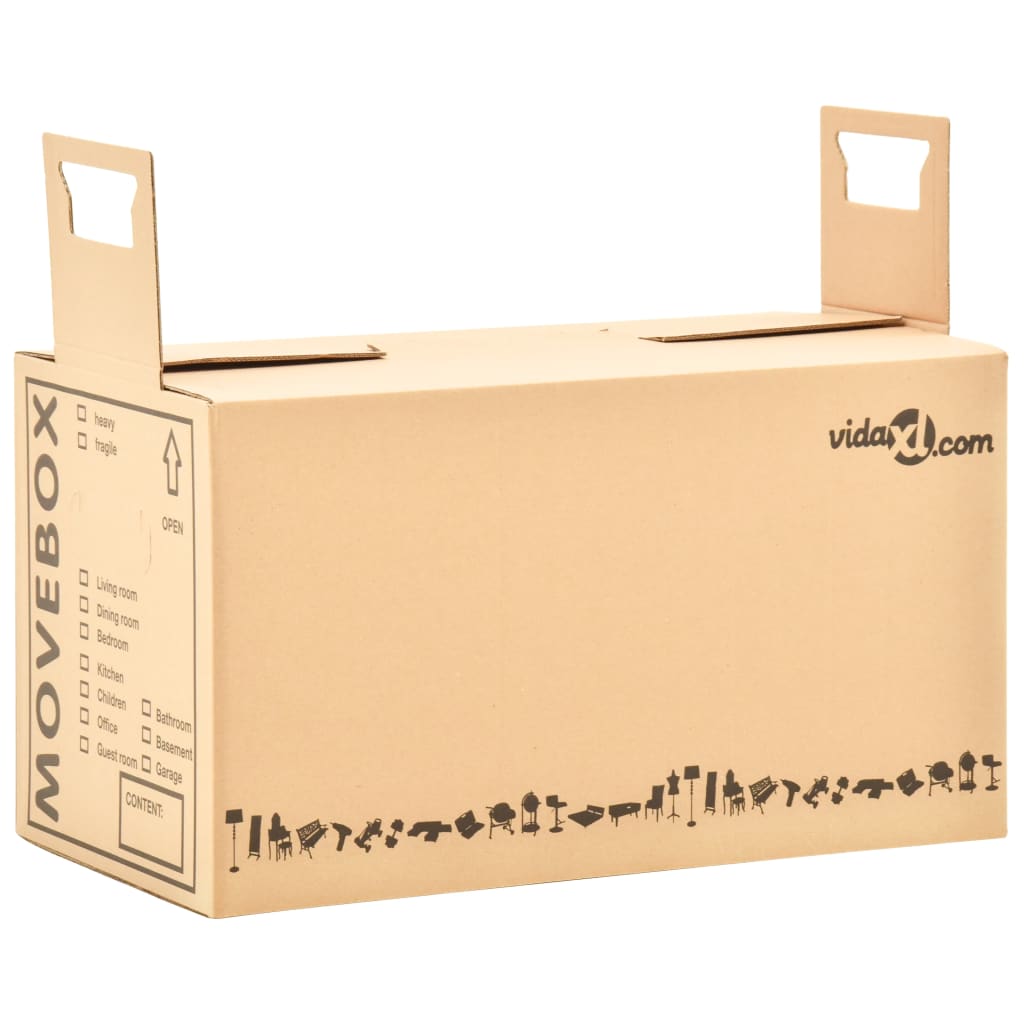 vidaXL Moving Boxes Carton XXL 20 pcs 60x33x34 cm