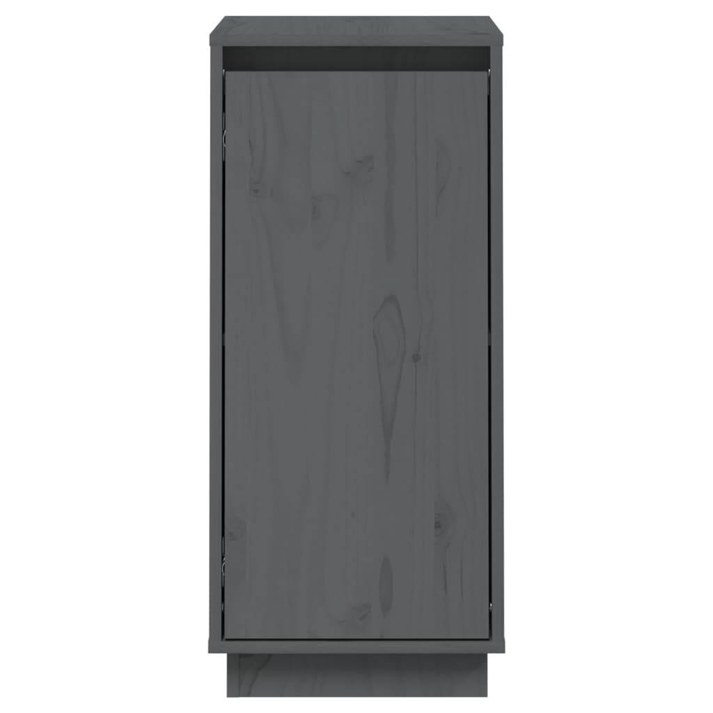 vidaXL Sideboard Grey 31.5x34x75 cm Solid Wood Pine