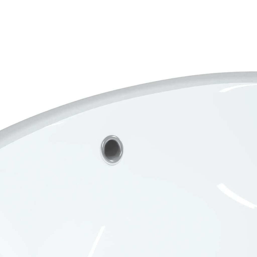 vidaXL Bathroom Sink White 33x29x16.5 cm Oval Ceramic
