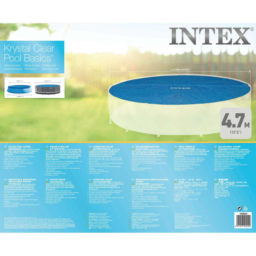 Intex Solar Pool Cover Round 488 cm