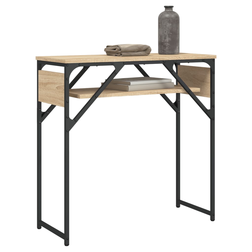 vidaXL Console Table with Shelf Sonoma Oak 75x30x75cm Engineered Wood