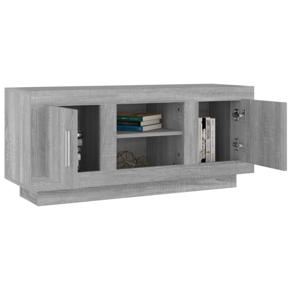vidaXL TV Cabinet Grey Sonoma 102x35x45 cm Engineered Wood