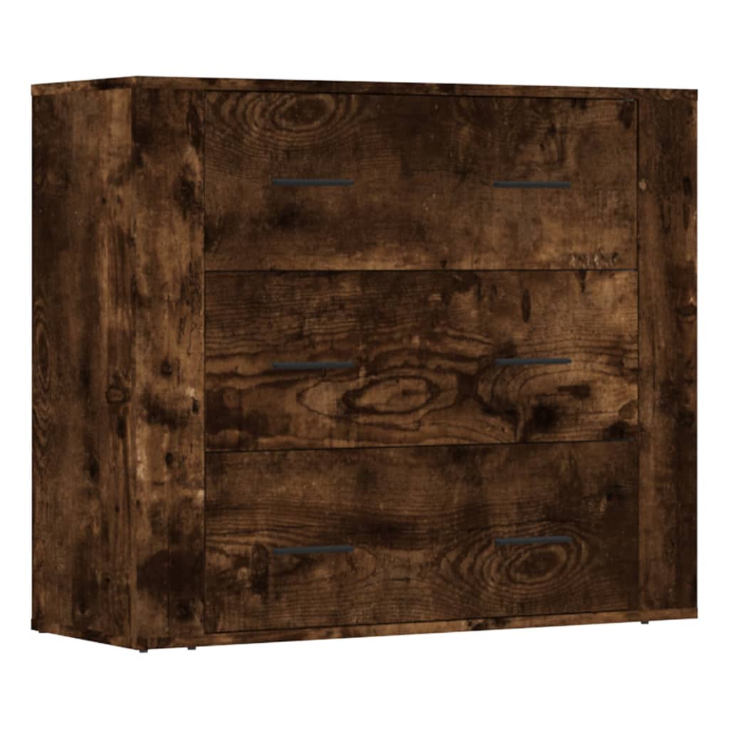vidaXL Sideboards 3 pcs Smoked Oak Engineered Wood