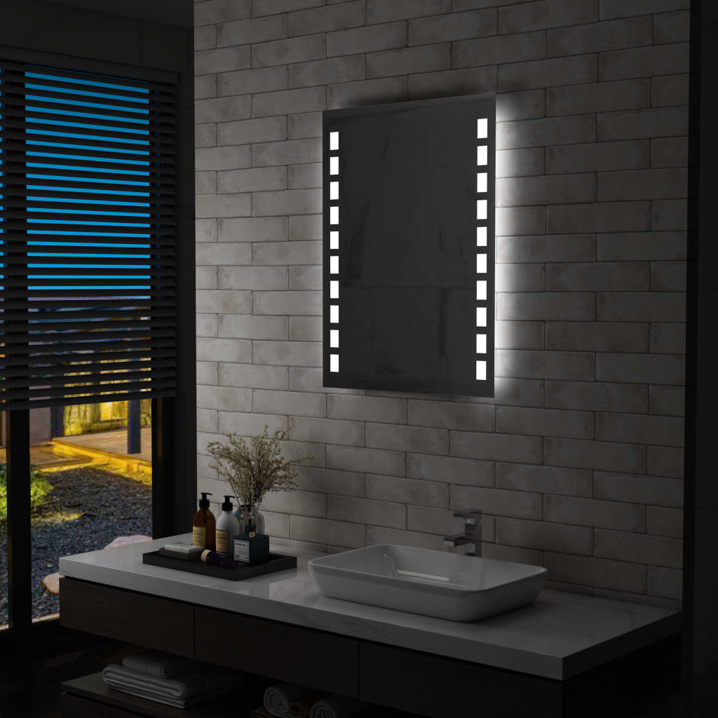 vidaXL Bathroom LED Wall Mirror 60x80 cm