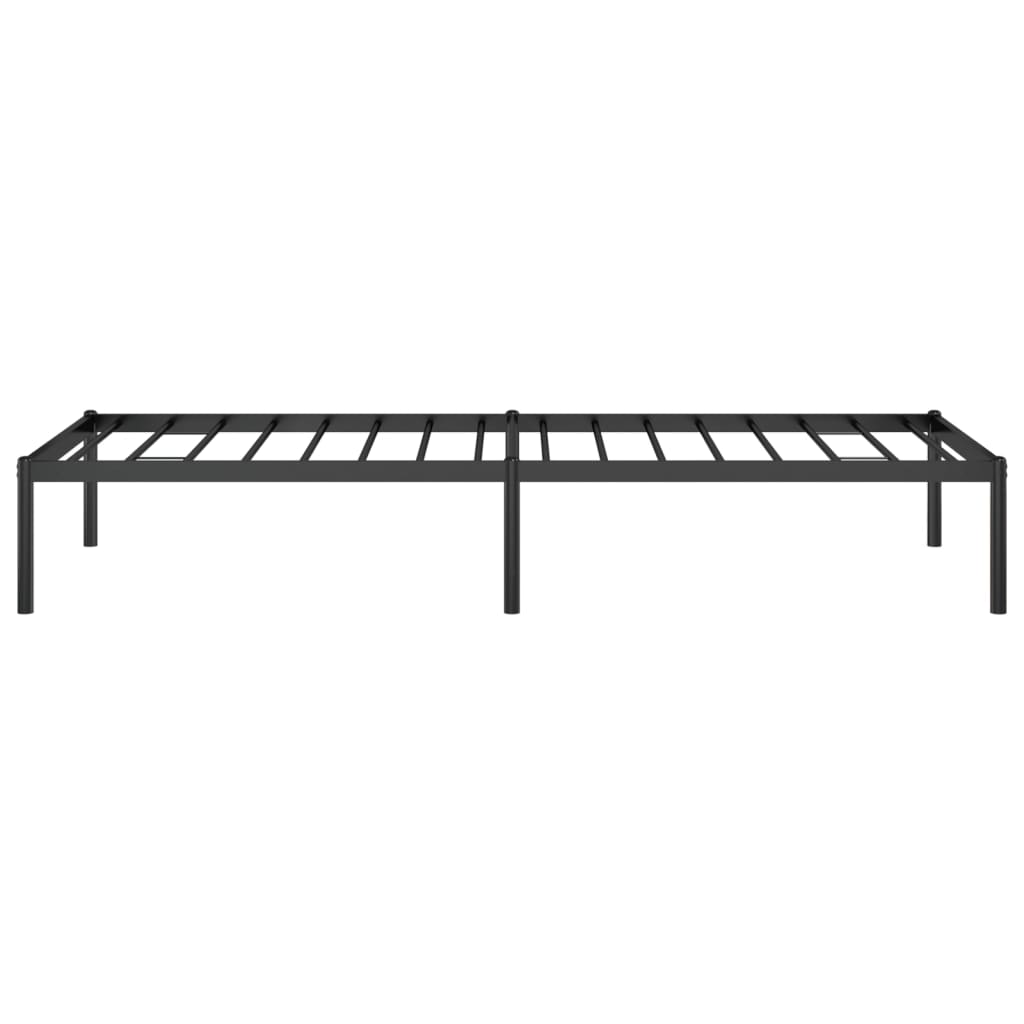 vidaXL Metal Bed Frame Black 75x190 cm Small Single