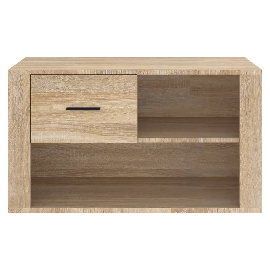 vidaXL Shoe Cabinet Sonoma Oak 80x35x45 cm Engineered Wood
