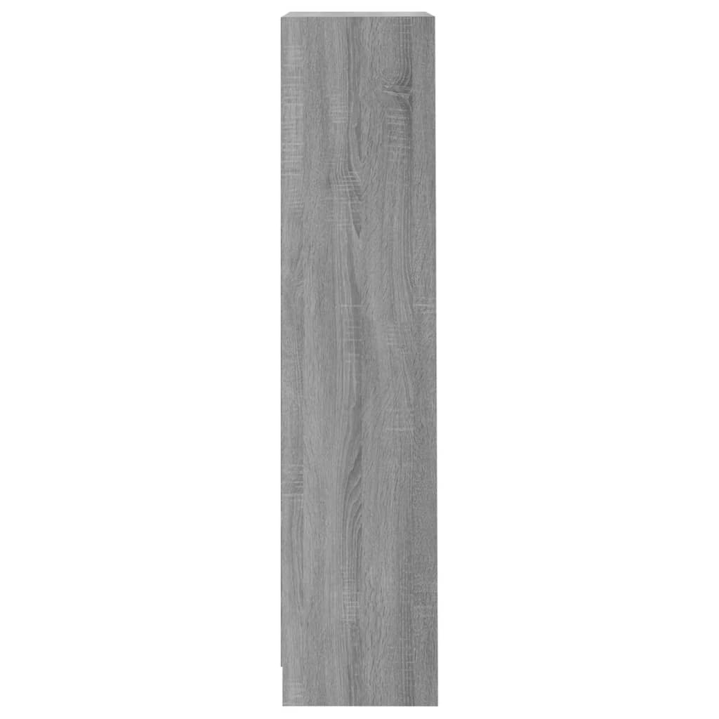 vidaXL 3-Tier Book Cabinet Grey Sonoma 40x24x109 cm Engineered Wood