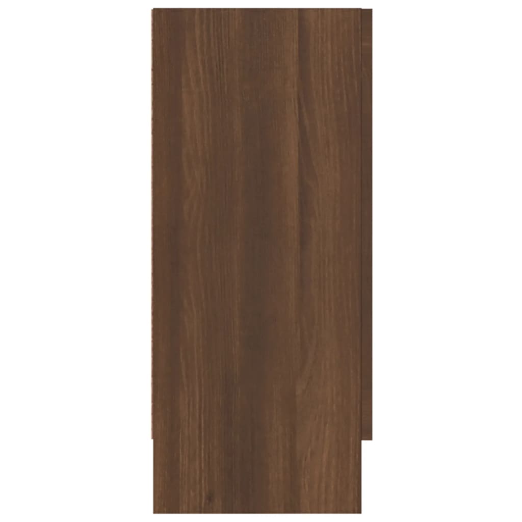 vidaXL Vitrine Cabinet Brown Oak 120x30.5x70 cm Engineered Wood