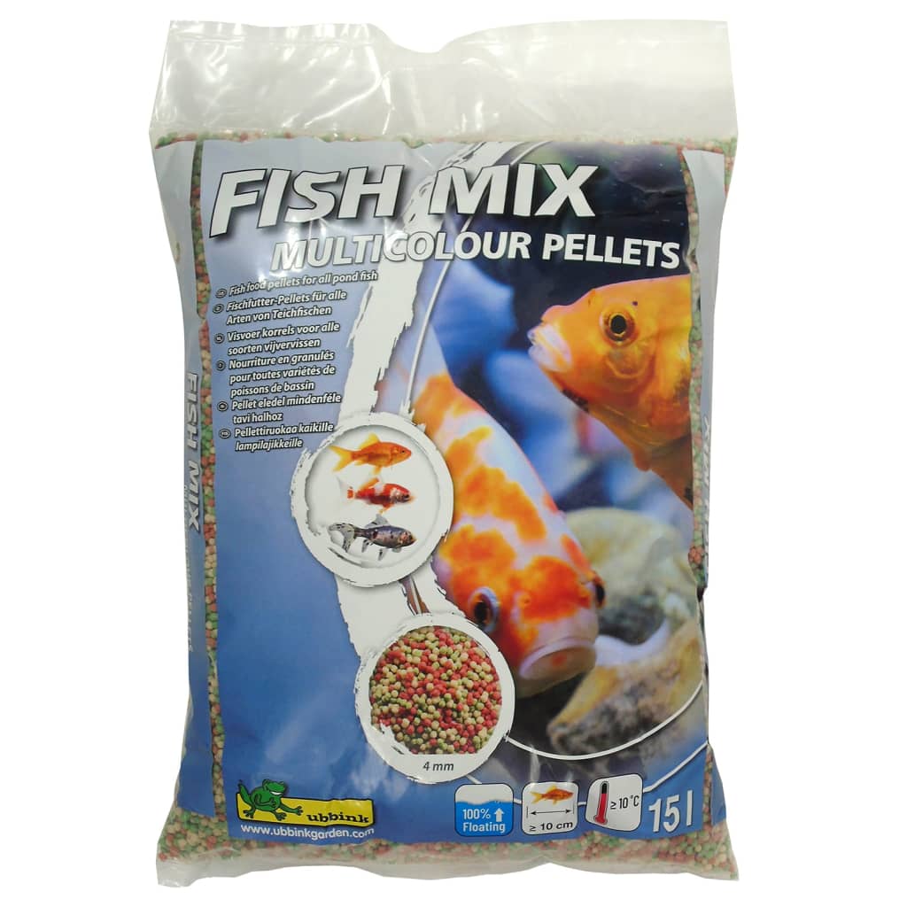Ubbink Fish Food Fish Mix Multicolour Pellets 4 mm 15 L