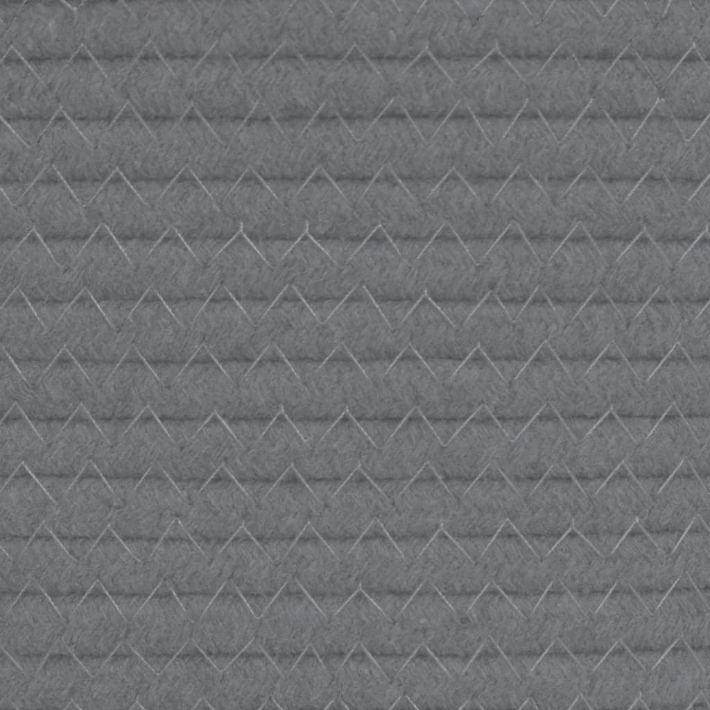 vidaXL Storage Basket Grey and White Ø43x38 cm Cotton