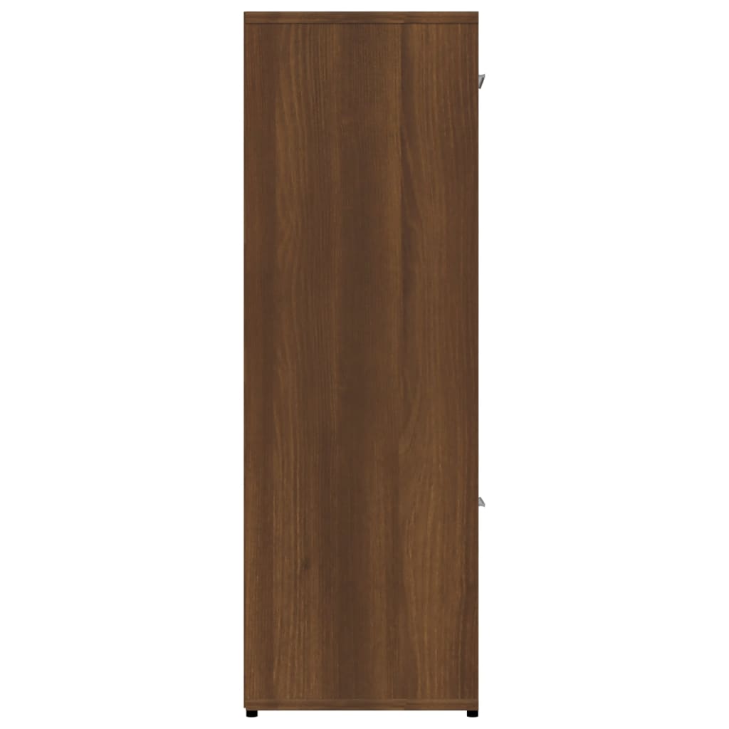 vidaXL Book Cabinet Brown Oak 90x30x90 cm Engineered Wood