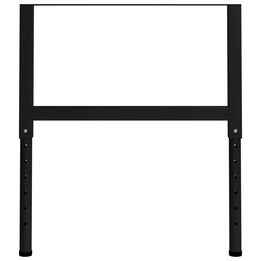 vidaXL Adjustable Work Bench Frames 2 pcs Metal 85x(69-95.5) cm Black