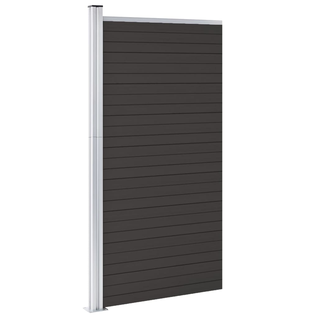 vidaXL Fence Panel WPC 95x186 cm Black