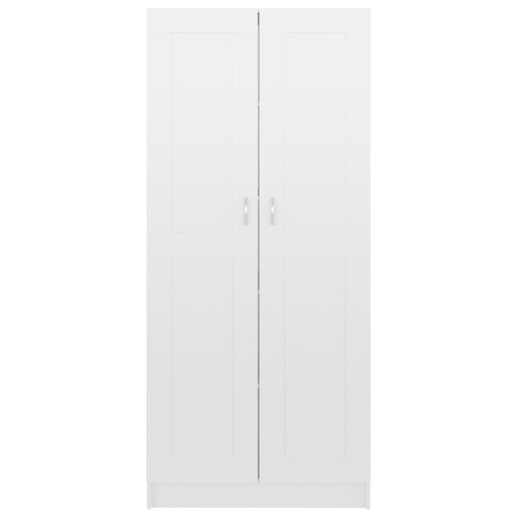 vidaXL Book Cabinet High Gloss White 82.5x30.5x185.5 cm Engineered Wood