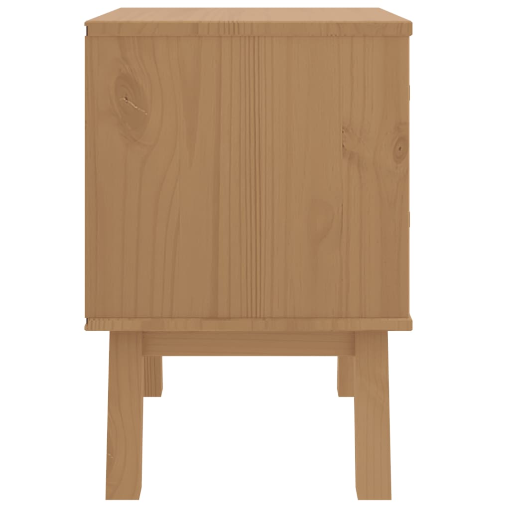 vidaXL Bedside Cabinet OLDEN Brown Solid Wood Pine