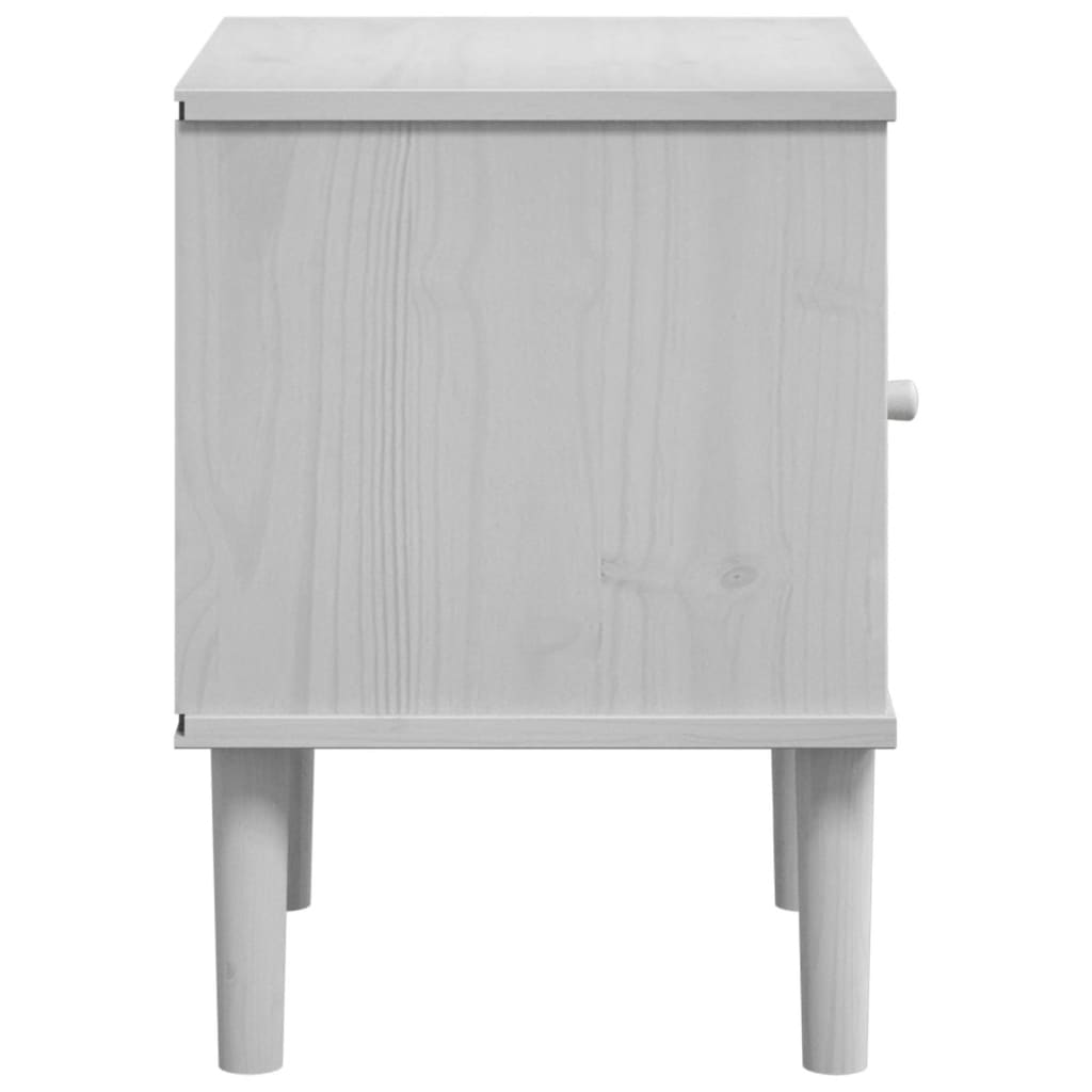 vidaXL Bedside Cabinet SENJA Rattan Look White 40x35x48 cm Solid Wood Pine
