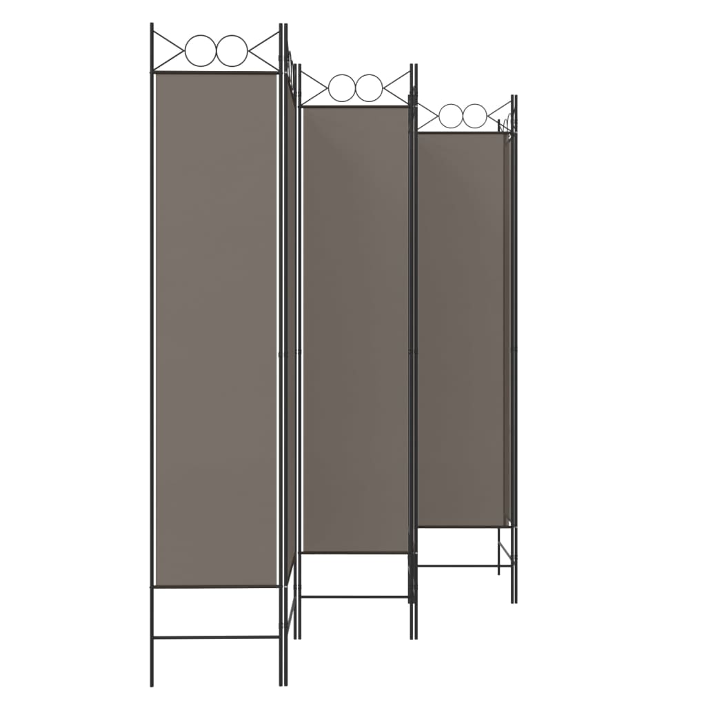 vidaXL 6-Panel Room Divider Anthracite 240x200 cm Fabric