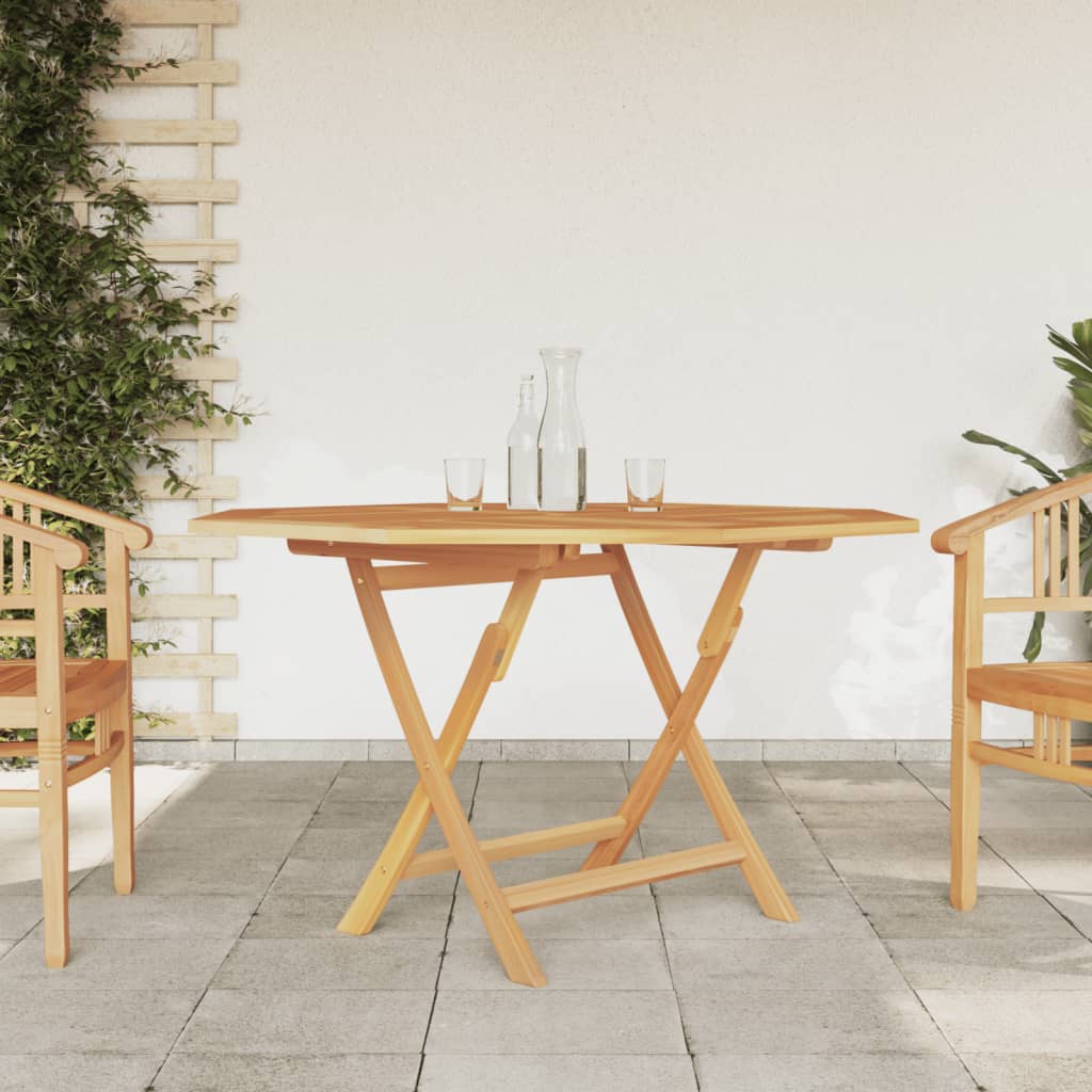 vidaXL Folding Garden Table 110x110x75 cm Solid Wood Teak