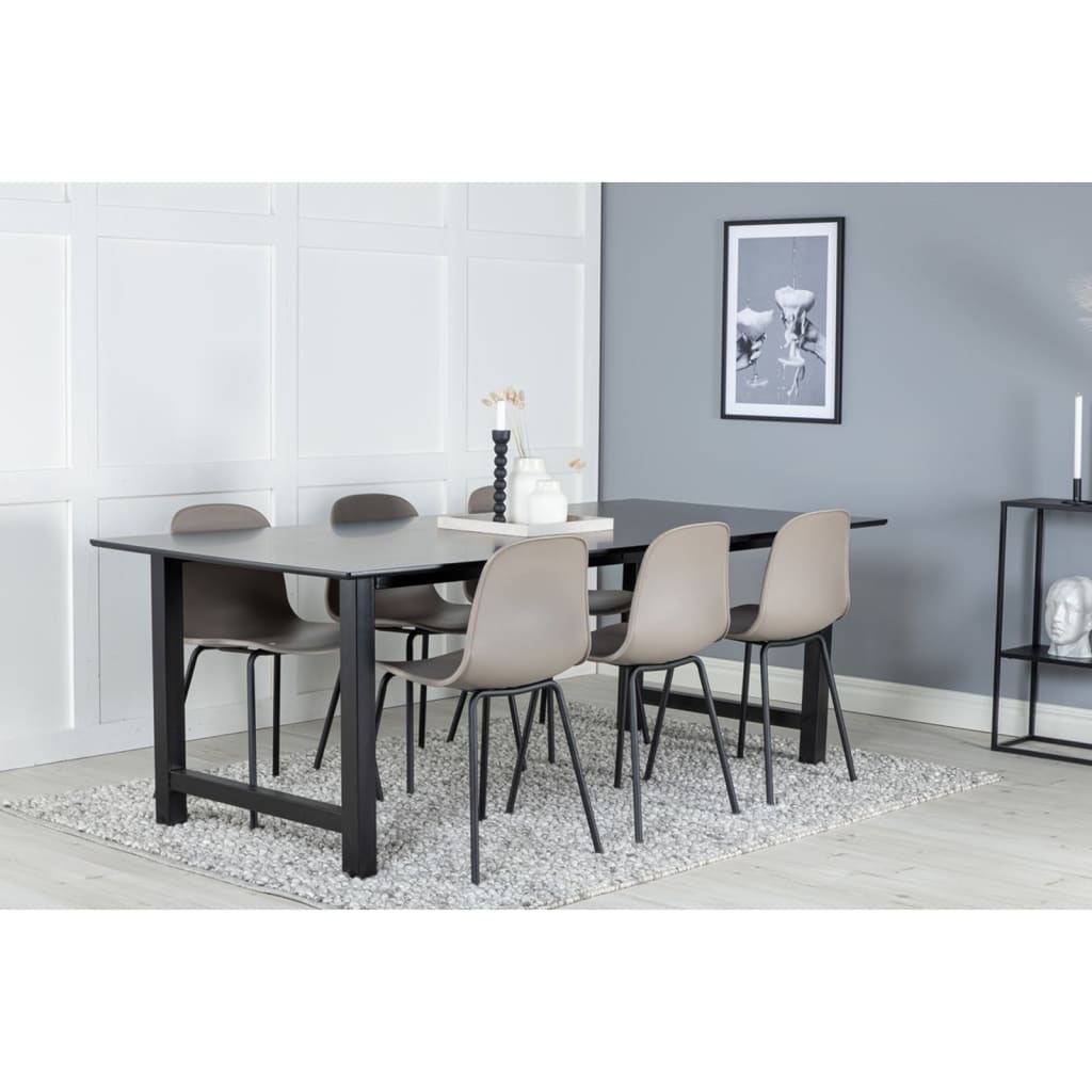 Venture Home Dining Chairs 2 pcs Arctic Plastic Black and Khaki