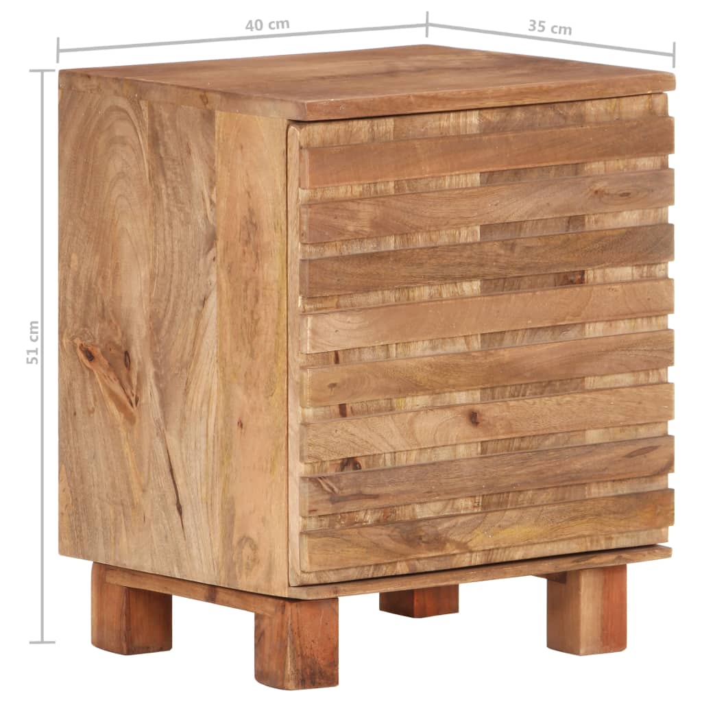 vidaXL Bedside Cabinet 40x35x51 cm Solid Mango Wood