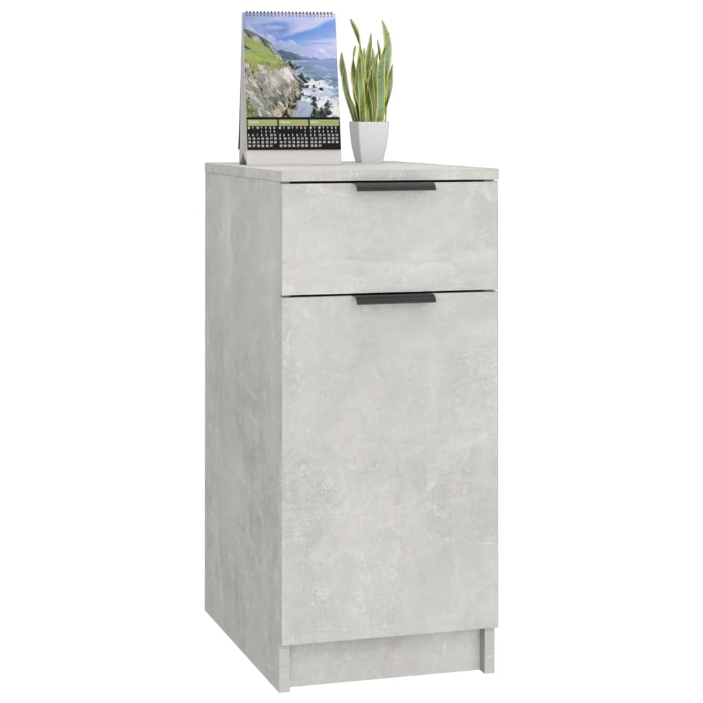 vidaXL Desk Cabinet Concrete Grey 33.5x50x75 cm Engineered Wood