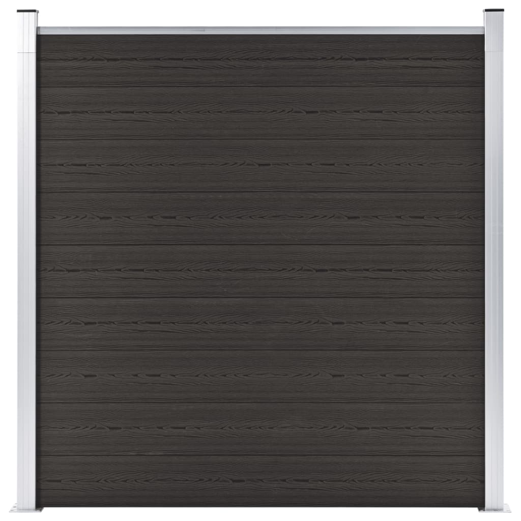 vidaXL Fence Panel WPC 180x186 cm Black