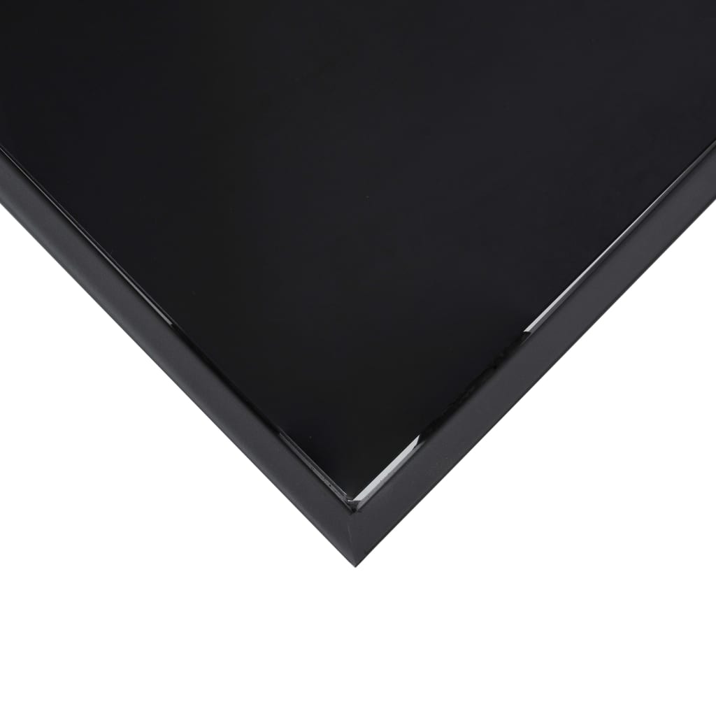 vidaXL Garden Bar Table Black 60x60x110 cm Tempered Glass