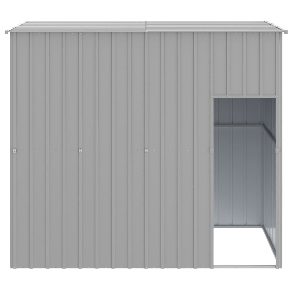 vidaXL Dog House with Roof Light Grey 214x153x181 cm Galvanised Steel