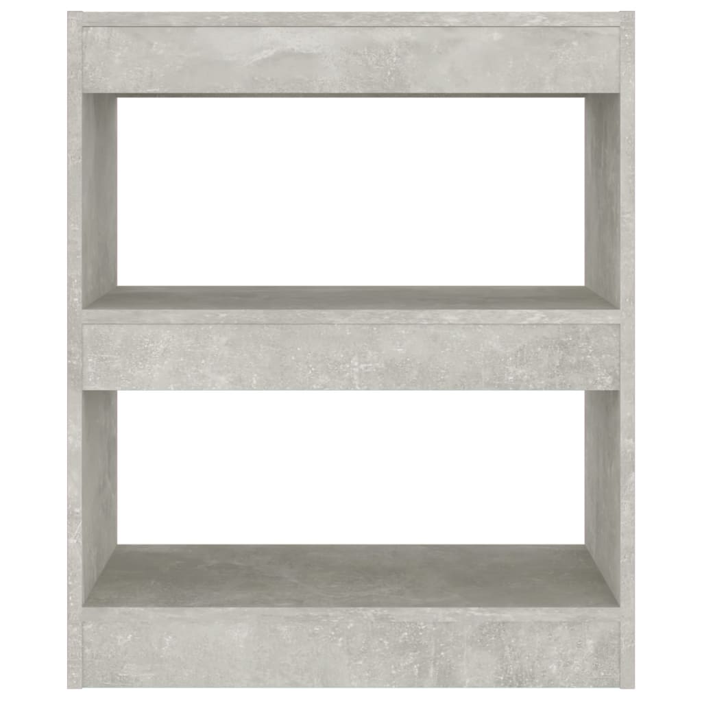 vidaXL Book Cabinet/Room Divider Concrete Grey 60x30x72 cm